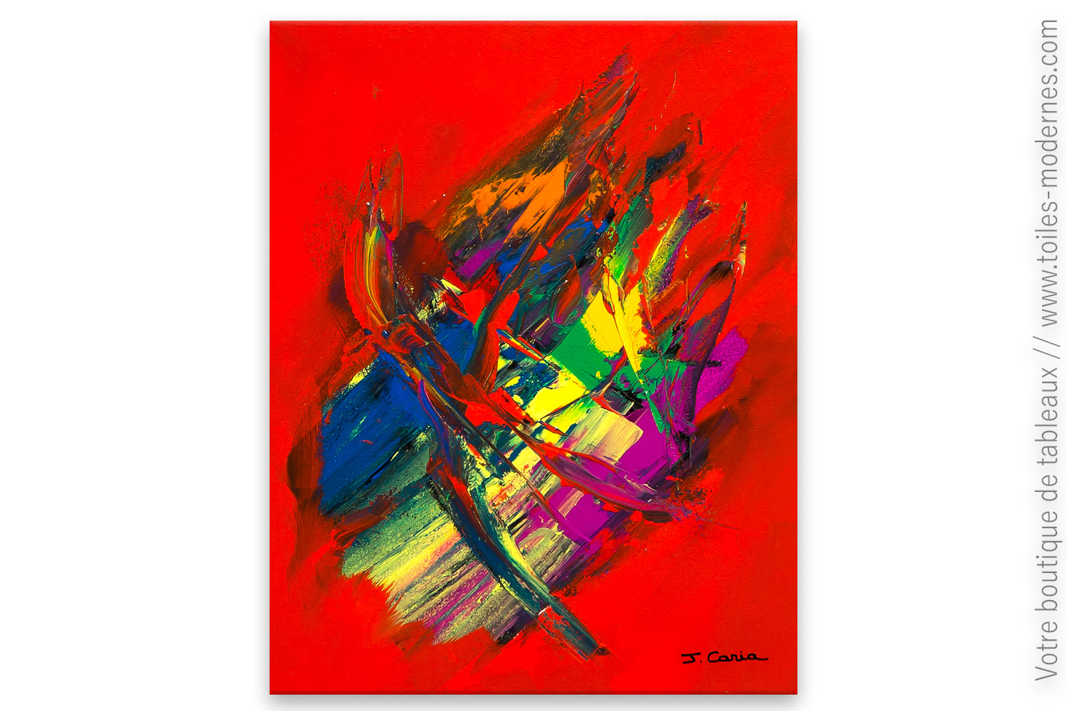 Tableau abstrait R ve color  